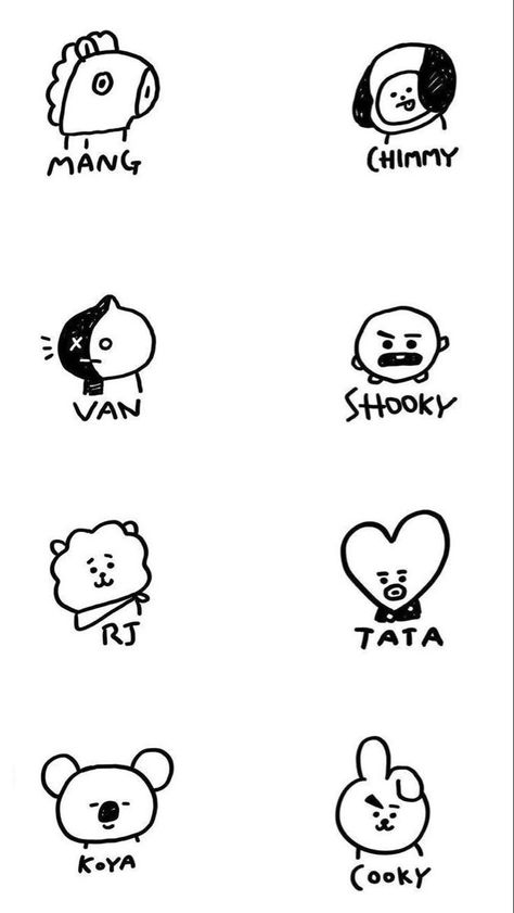 Small Kpop Drawings, Bt21 Tattoo Ideas, Tattoo Ideas Line, Tattoo Ideas Line Art, Bts Tattoo Ideas, Beautiful Tattoo Designs, Bts Tattoo, Kpop Tattoos, Army Tattoos