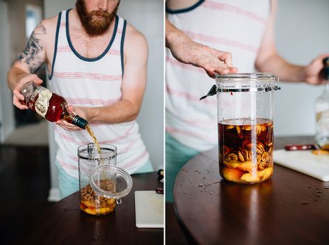 Diy Liquors, Bourbon Infusions, Toast Pecans, Infused Whiskey, Infused Bourbon, Strawberry Tequila, Day Before Valentines Day, Peach Bourbon, Flavored Liquor