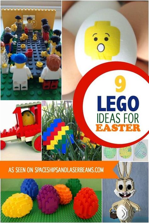 LEGOs have moved from the toy box to the Easter basket! Your LEGO-loving kids will think these Easter themed ideas are awesome. Just like there are LEGOs for every age, there are also LEGO Easter idea Lego Easter Eggs, Lego School, Lego Easter, Easter Bonnets, Personalized Easter Eggs, Lego Kits, Lego Club, Lego Gifts, Lego Inspiration