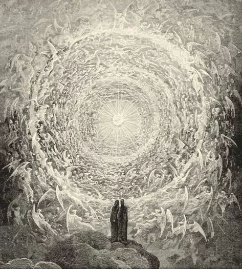 "PARADISE" FOR "DANTE'S INFERNO" BY GUSTAVE DORE Divine Order, Divina Commedia, Dantes Inferno, Esoteric Art, Gustave Dore, Dante Alighieri, Occult Art, Biblical Art, Mystical Art