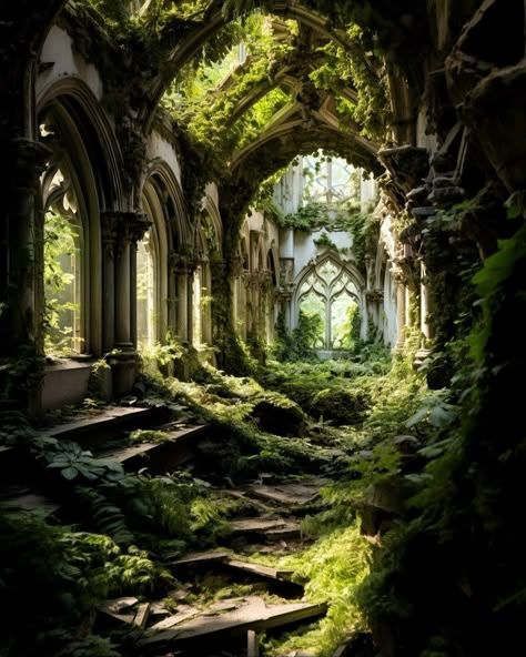 Eerie Photography, Fantasy Vibes, Secret Passages, Temple Ruins, Beautiful Ruins, Writing Fantasy, Castle Tower, Castle Ruins, Fantasy Forest