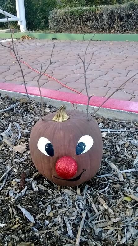 Rudolph Pumpkin Painting, Santa Pumpkin Painted, Christmas Pumkins, Christmas Pumpkin Ideas, Christmas Pumpkins Painted, Diy Santa Ornaments, Chrismas Diy, Cute Painted Pumpkin Ideas, Pumpkin Creations