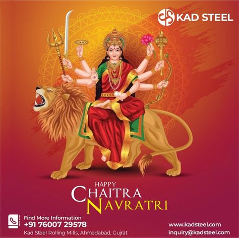 HAPPY CHAITRA NAVRATRI 𝗙𝗼𝗿 𝗘𝗻𝗾𝘂𝗶𝗿𝘆: https://wa.me/+917600729578 KAD STEEL: +91 7600729578 𝗟𝗶𝗸𝗲 𝘂𝘀 𝗼𝗻 𝗙𝗮𝗰𝗲𝗯𝗼𝗼𝗸: https://bit.ly/306uRAn 𝗙𝗼𝗹𝗹𝗼𝘄 𝘂𝘀 𝗼𝗻 𝗜𝗻𝘀𝘁𝗮𝗴𝗿𝗮𝗺: https://bit.ly/3q8Sov1 𝗙𝗼𝗿 𝗠𝗼𝗿𝗲 𝗜𝗻𝗳𝗼: www.kadsteel.com 𝗘𝗺𝗮𝗶𝗹 𝗜𝗗: inquiry@kadsteel.com #StainlessSteelCoils #StainlessSteelsCircles #StainlessSteelBlanks #StainlessSteelSheets #StainlessSteelPipesandTubes #StainlessSteelUtensils Happy Chaitra Navratri, Navratri Poster, Chaitra Navratri, Instagram Template Design, Happy Navratri, Email Id, Festival Celebration, Instagram Template, Poster Design