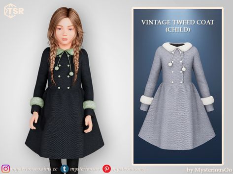 Sims 4 Cc Vintage Clothing, Pleated Skirt And Sweater, Sims 4 Toddler Clothes, Sims 4 Tsr, Die Sims 4, Cc Sims4, Sims 4 Cc Kids Clothing, Sims Packs, Sims 4 Anime