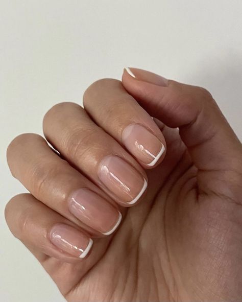 #nails #nailart #naildesign #nailideas #nailinspiration #nailartideas #french #manicure #frenchnails #frenchtipnails Micro French Manicure, French Manicure Gel Nails, Minimal Nail, Gel French Manicure, French Manicures, Nail Color Trends, Nail Trend, Minimal Nails, French Acrylic Nails