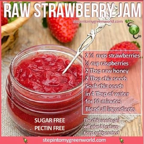 Refrigerator Jam, Strawberry Jam Recipe, Homemade Strawberry Jam, Green World, Paleo Treats, Jam Recipe, Jelly Recipes, Jams & Jellies, Jam Recipes