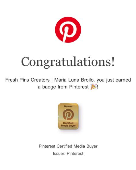 Today @pinterest announced this new Certification and I got it right away. I didn’t study anything extra, just what I knew from my experience and past Pinterest Academy courses. It was a long multiple choice exam full of practical cases. I really enjoyed having the opportunity to get a certificate in something that I love. Thanks Pinterest for this amazing opportunity. Maria Laura Luna Pinterest Academy, Pinterest Business Account, Pinterest For Business, Multiple Choice, I Got It, Pinterest Marketing, Business Account, Got It, I Got This