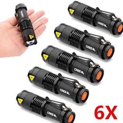 6 Mini CREE Q5 LED Flashlight Torch 7W 1200LM Adjustable Focus Zoom Light Lamp https://t.co/gUvVpiWxtO https://t.co/QEMSa3Zqea Super Bright Flashlight, Bright Led Flashlight, Focus Light, Light Clips, Light Flashlight, Bicycle Lights, Tactical Flashlight, Torch Light, Camping Lights