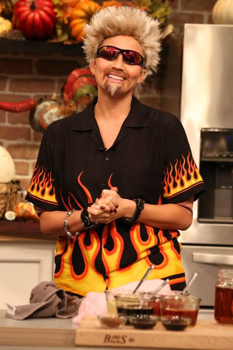 Last Minute Kostüm, Iconic Halloween Costumes, Best Celebrity Halloween Costumes, Celebrity Halloween, Celebrity Costumes, Hallowen Costume, Celebrity Halloween Costumes, Unique Halloween Costumes, Guy Fieri