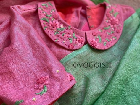 Dresses Degins, Saree With Designer Blouse, Modern Sarees, Blouse Designes, Half And Half Saree, Unique Saree, Embroidery Kurti, Saree Blouse Styles, Embroidery Blouses