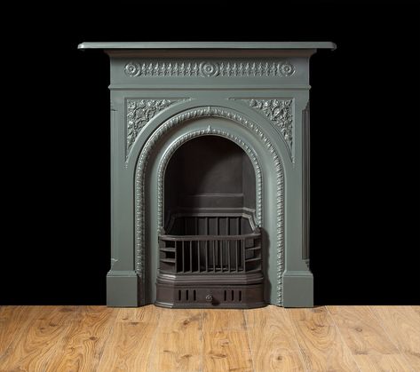 Cast Iron Fireplace - Ci155 - 19th Century, Antique Cast Iron Fireplaces, Antique Fireplaces, Victorian & Edwardian - Ryan & Smith | Antique Fireplaces Ireland Country House Paint Colors, Antique Cast Iron Fireplace, Fireplace Restoration, Edwardian Fireplace, Arched Opening, Faux Fireplace Mantels, Room Fireplace, Fireplace Cover, Wood Stove Fireplace