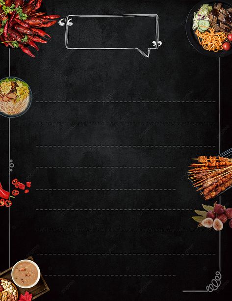 Simple Black Gourmet Menu Background Food Menu Background Design Aesthetic, Background Menu Makanan Aesthetic, Background Menu Food Design, Menu Background Design, Simple Menu Design, Food Menu Design Ideas, Western Food Menu, Food Background Wallpapers, Steak Menu