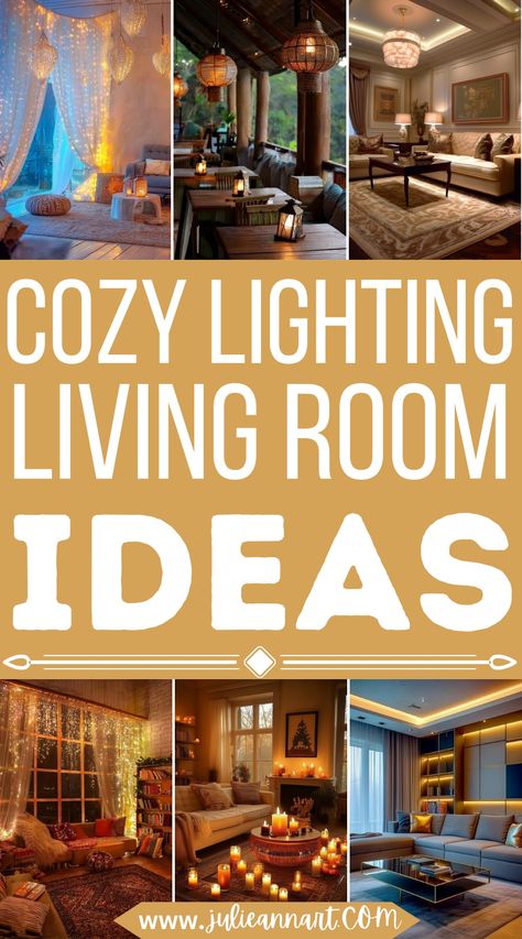 Cozy Lighting Living Room Ideas Home Decor Lights Living Rooms, Living Room Lantern Decor, Twinkly Lights In Living Room, Cosy Living Rooms Ideas, Living Room Decor With Lights, Indoor Twinkle Lights Living Room, Soft Living Room Lighting, Cozy Lights Living Room, Cozy Living Room Lights