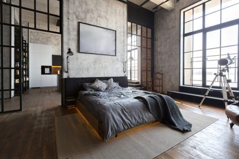 Essential Tips To Designing A Grand Bedroom As An Architect - The Architects Diary Luxury Studio Apartments, Industrial Style Bedroom, Design Ložnic, Bedroom Inspirations Minimalist, Bedroom Stuff, Loft Stil, Industrial Bedroom, Clean Bedroom, Bohemian Bedroom Decor