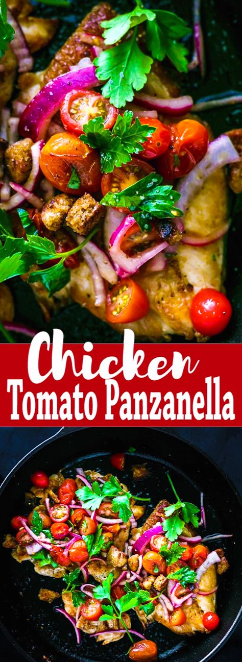 Tomato Panzanella Salad, Walnut Chicken Recipe, Seasoned Chicken Breast, Munchkin Time, Panzanella Recipe, Chicken Lunch Recipes, Chicken Tomato, New Chicken Recipes, Chicken Lunch