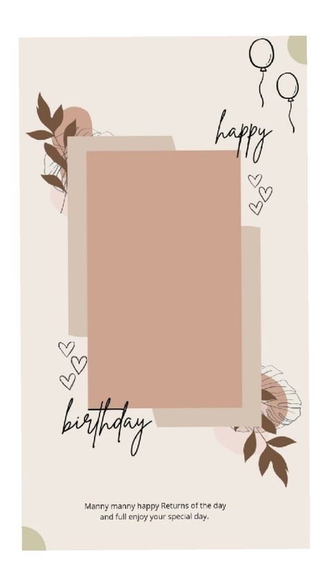 Best wishes... Happy Birthday Wishes Frame, Happy Bday Wishes, Collage Photo Frame Design, Simple Drawing Ideas, Happy Birthday Icons, Happy Birthday Clip, Special Birthday Wishes, Bday Wishes, Birthday Icon