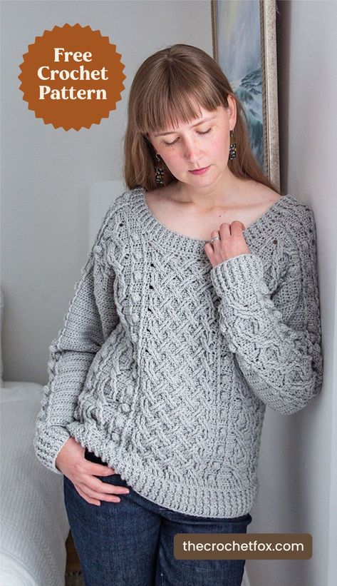 Cable Sweater Pattern, Crochet Top Outfit, Crochet Sweater Pattern Free, Crochet Jumper, Jumper Patterns, Crochet Cable, Crochet Tops Free Patterns, Crochet Cardigan Pattern, Crochet Top Pattern