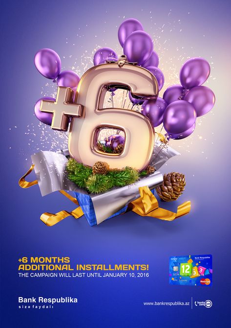 Keyvisual for "Bank Respublika" 3d Advertising Design, Banks Ads, 3d Cinema, Ads Creative Advertising Ideas, 광고 디자인, Publicidad Creativa, Graphic Design Ads, Poster Ads, Social Media Design Inspiration