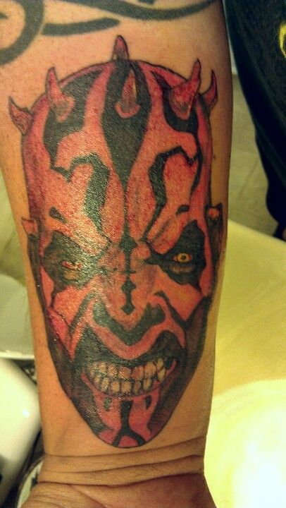 Darth maul star wars tattoo Maul Star Wars, Star Wars Tattoo, Darth Maul, Skull Tattoo, Star Wars, Tattoos, Stars