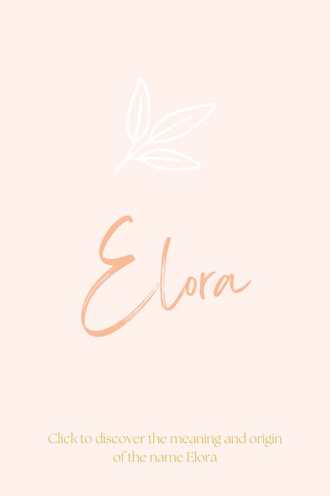 Discover the meaning and origin of the name Elora. Elora Name Meaning, Lila Name Meaning, Elora Name, Asian Names, The Lord Is My Light, Baby Name Meaning, Uncommon Baby Names, Names For Girls