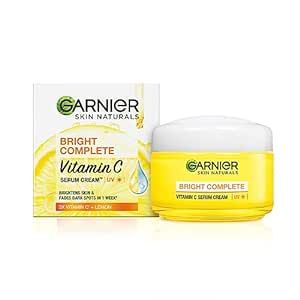 GARNIER SKIN NATURALS Serum Cream, Moisturizing Face Cream, Brightening Cream, Vitamin C Serum, Bright Skin, Day Cream, Dull Skin, Face Moisturizer, Moisturizer Cream