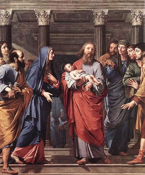 The presentation in the temple Jesus In The Temple, Fulton Sheen, Godly Play, Jesus Painting, Blessed Mother Mary, Child Jesus, Biblical Art, Blessed Virgin, Blessed Virgin Mary