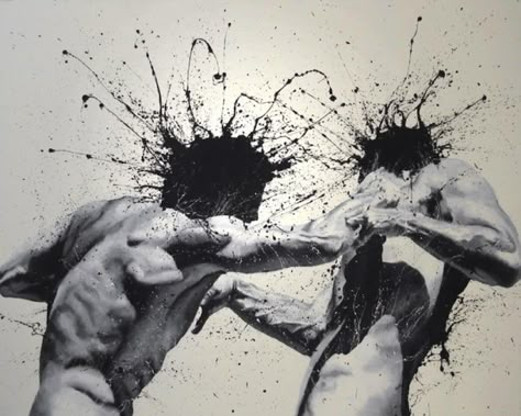 Figurative Kunst, Arte Peculiar, Charcoal Drawings, Soyut Sanat Tabloları, Dark Art Drawings, Arte Sketchbook, A Level Art, Finger Painting, Abstract Canvas Painting