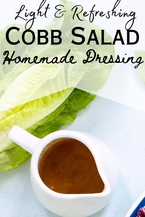 Cobb Salad Dressing Recipe, Easy Cobb Salad, Classic Cobb Salad Recipe, Light Salad Dressing, Cobb Salad Dressing, Cobb Salad Ingredients, Classic Cobb Salad, Easy Sourdough Bread Recipe, Vinaigrette Dressing Recipe