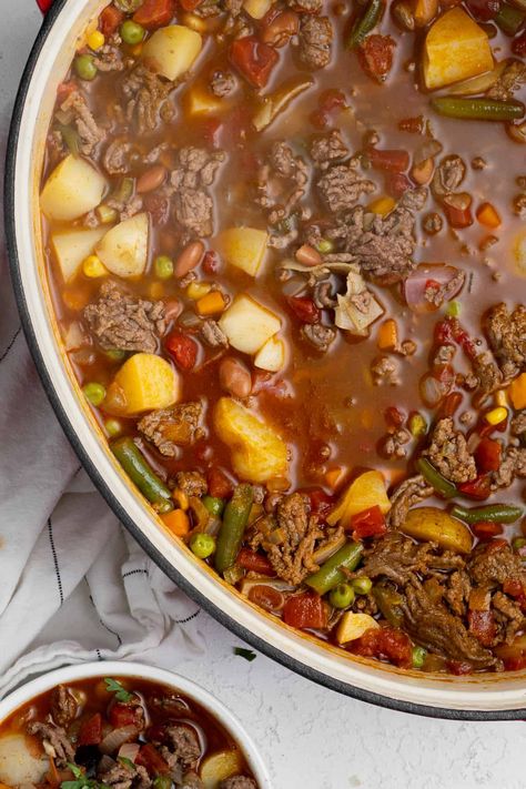 Hearty Cowboy Soup Recipe (easy and fast) - Oh Snap Macros Cowboy Soup Recipe, Oh Snap Macros, High Protein Soup, Cowboy Soup, Protein Soup, Soup Recipe Easy, Macro Friendly Recipes, Macro Meals, Oh Snap