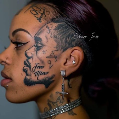 Cute Face Tats, Hairline Tattoo, Hairline Tattoos, Bull Images, Face Tats, Face Tattoos For Women, Becky Wwe, Most Handsome Actors, Face Tattoos