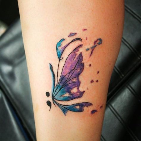 Tattered Butterfly, Apparel Photography, Aura Art, Butterfly Wrist Tattoo, Awareness Tattoo, Semi Colon, Health Tattoo, Circle Tattoos, Ribbon Tattoos