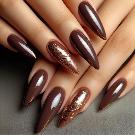 Trendy Brown Nails, Brown Nail Ideas, Nail Ideas Trendy, Quick Dry Nail Polish, Brown Nail, Brown Nails Design, Silver Glitter Nails, Dry Nails Quick, Cute Nails For Fall