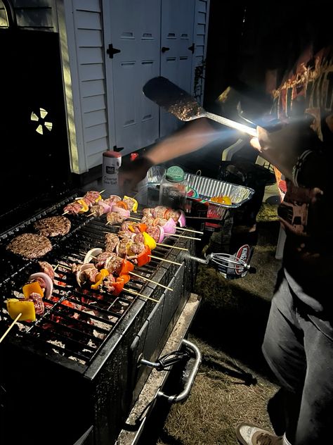 #summer #grilling Bbq Asthetic Picture, Bbq Friends Aesthetic, Grilling Out, Family Bbq Aesthetic, Barbeque Party Night, Grill Aesthetics, Summer Bbq Aesthetic, Grilling Aesthetic, Barbecue Aesthetic