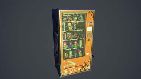 Vending Machine-3D model and Concept Vending Machine Art, Machine 3d, Substance Painter, Vending Machine, Project Ideas, Painter, Sci Fi, Drinks, Quick Saves