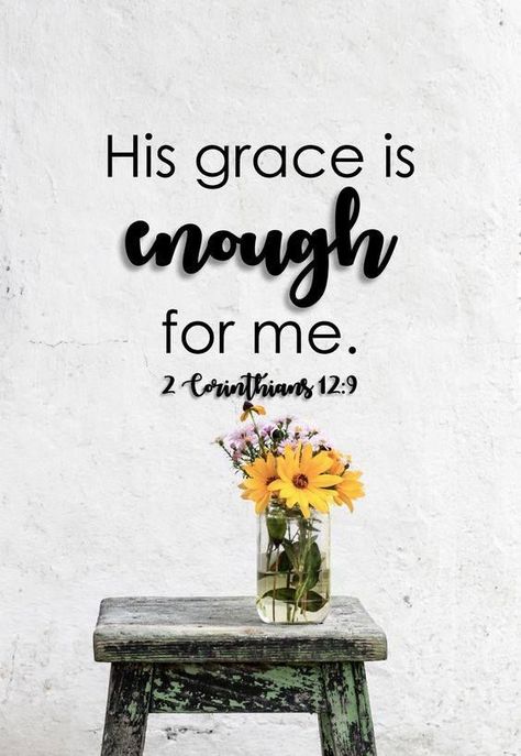 His grace is enough for me. His Grace Is Enough, Grace Is Enough, Paper Quotes, Quotes Bible Verses, Wallpaper Christian, Faith Quotes Christian, Wallpaper Quote, Christian Graphics, Quote Wallpapers