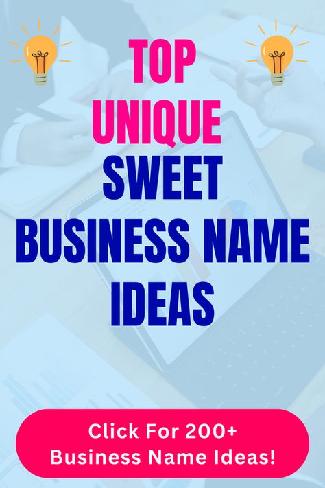 Looking for unique Sweet business name ideas? Check out our list of top unique, funny, cute and catchy Sweet business names in our blog post! Drink Business, Unique Business Names, Linkedin Page, Name Idea, Business Slogans, Twitter Ads, Business Name Ideas, Facebook Pixel, Linkedin Marketing