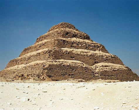 Saqqara step pyramid of Djoser Step Pyramid Of Djoser, Ancient Egypt Architecture, Pyramid Of Djoser, Old Kingdom, Egypt Museum, Pyramids Egypt, Step Pyramid, Ancient Egypt History, Ancient Egypt Art