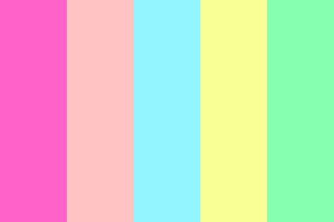 Bubblegum Time Color Palette, Bubblegum Color, Teal Color Palette, Teal Color Schemes, Party Colors, Palette Ideas, Beer Logo, Taste The Rainbow, Baby Colors