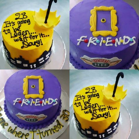 How I Met Your Mother Cake, Friends Birthday Cake, Friends Cake, 27th Birthday, Bento Cake, Themed Birthday Cakes, Birthday Party 21, Friends Party, Friends Birthday