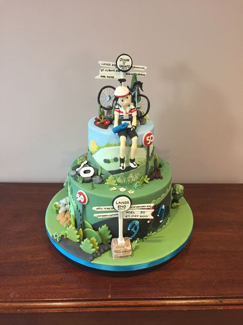 none Cycling Cake For Men, Cyclist Birthday Cake, Cyclist Cake, Cycling Cake, 50th Birthday Cakes For Men, 60th Cake, Cake No Bake, Bicycle Cake, Bike Cakes