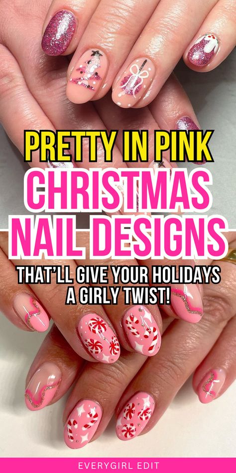 pink christmas nails, pink christmas nail designs, pink christmas nail art, pink christmas nail ideas, pink christmas nail inspo, pink christmas nails 2024, pink christmas nail designs 2024, best pink christmas nails, best pink christmas nail designs. Pink Christmas Gel Nails, Pink Christmas Short Nails, Best Christmas Nails Design, Pink Gold Christmas Nails, Winter Nails Pink And White, Pink Nails Holiday, Pink White Christmas Nails, Green And Pink Christmas Nails, Pink December Nails