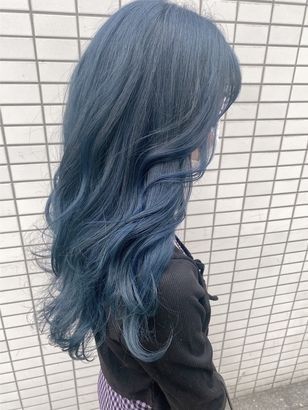 Hair Color Unnatural, Ash Blue Grey Hair Color, Slate Blue Hair Color, Cool Toned Blue Hair, Dusty Blue Hair Color, Dark Blue Grey Hair, Slate Blue Hair, Grayish Blue Hair, Grey Blue Hair Color