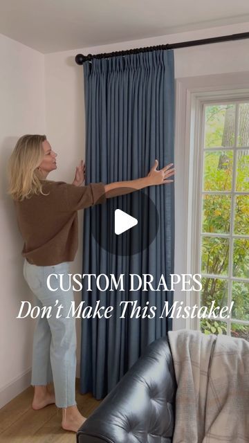 Jennifer Gizzi on Instagram: "When you love a custom curtain look but not sure how to get it.

It’s all in the sizing!  All you have to do is measure the exact width of your window and then add 30-40% to get the total width. This will give you that full look when the curtain is pulled back AND when it is closed.

Super easy and such a beautiful way to elevate your windows!

Little details can make all the difference.

Do you love this and want more tips like this? There’s so much more to custom drapery you might be missing!

Comment “CURTAINS” below and I’ll DM you my free guide ❤️

#drapery #customdrapery #curtainsdesign #customcurtains #interiordesignideas" Drapery Ideas, Custom Drapery, Custom Drapes, The Curtain, Full Look, When You Love, Custom Curtains, Free Guide, Love A