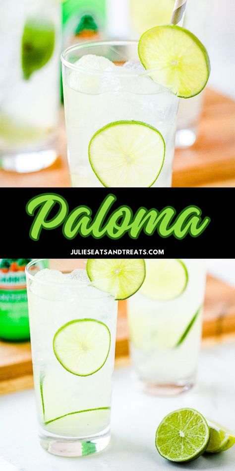 Calling all tequila lovers! The Paloma, not the Margarita, is actually Mexico's most popular cocktail. This refreshing drink combines tequila, grapefruit soda, a squeeze of lime, and is served on the rocks with a lime wedge. Bonus points for a salty rim! Paloma Drink, Tequila Mixed Drinks, Tequila Soda, Best Mixed Drinks, Lime Drinks, Halloween Drinks Alcohol, Fun Drinks Alcohol, Paloma Cocktail, Grapefruit Soda