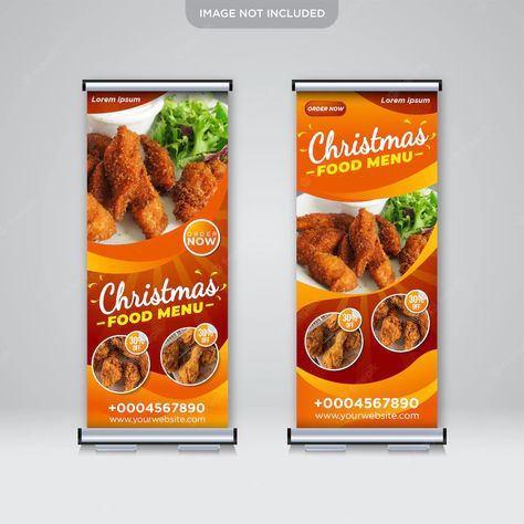 Premium Vector | Roll up standee banner delicious food menu Food Standee Design, Standee Food, Standee Design, Long Pictures, Lunch Specials, Key Visual, Food Menu, Roll Up, Delicious Food