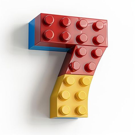 Photo a lego number with a number 7 on i... | Premium Photo #Freepik #photo Big Numbers, Number 7, Premium Photo, High Quality Images, Graphic Resources, Lego, High Quality