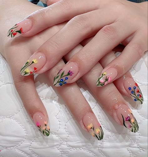 Nail Swag, Prom Nails, Funky Nails, Floral Nails, Fancy Nails, Pretty Acrylic Nails, Dope Nails, Best Acrylic Nails, Flower Nails