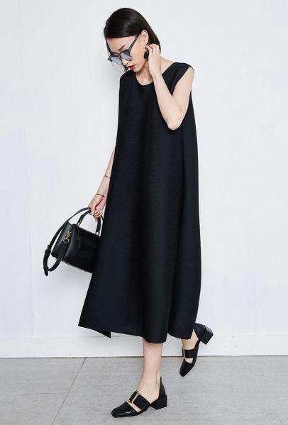 Styles For Summer, Dress Ribbon, Best Summer Dresses, Ribbon Dress, Casual Styles, Looks Black, Fashion Dresses Casual, Black Dresses Casual, Black Midi