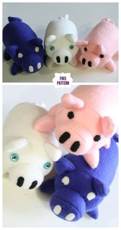 Plushie Free Pattern, Fabric Art Diy, Pig Plushie, Diy Plush, Pig Pillow, Bunny Stuffed Animal, Felt Animal Patterns, Fabric Fish, Soft Toy Patterns