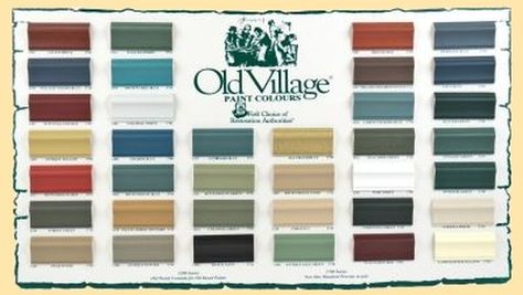 Necks Timeless Treasures Vintage Paint by Old Village Paint Primitive Paint Colors, Old Village Paint, Vintage Paint Colors, Historic Paint Colours, Colonial Colors, Colonial Life, Historic Colours, Paint Charts, Old Village